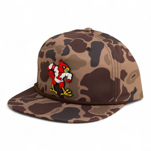 Camo Rope Hat - Wood Duck Patch, Snapback - Etsy Louisville Cardinals Retro 3D Umpqua Rope Hat- Bark Duck Camo/ Brown